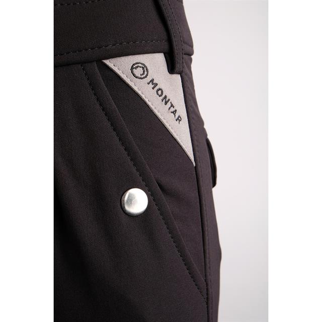 Pantalon d'équitation à fond basanes grip Gary Hommes Montar Noir