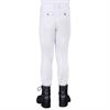 Pantalon d'équitation à fond basanes grip Kae Enfantss QHP Blanc