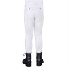 Pantalon d'équitation à fond basanes grip Kae Enfantss QHP Blanc