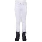 Pantalon d'équitation à fond basanes grip Kae Enfantss QHP Blanc
