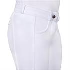 Pantalon d'équitation à fond basanes grip Kae Enfantss QHP Blanc