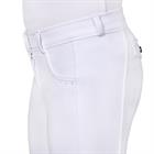 Pantalon d'équitation à fond basanes grip Kae Enfantss QHP Blanc
