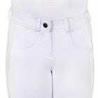 Pantalon d'équitation à fond basanes grip Kae Enfantss QHP Blanc