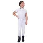Pantalon d'équitation à fond basanes grip Kae Enfantss QHP Blanc