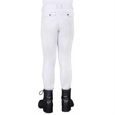 Pantalon d'équitation à fond basanes grip Kae Enfantss QHP Blanc