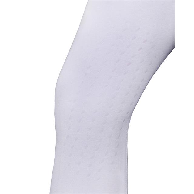 Pantalon d'équitation à fond basanes grip Kae Enfantss QHP Blanc