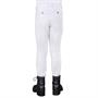 Pantalon d'équitation à fond basanes grip Kae Enfantss QHP Blanc