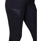 Pantalon d'équitation à fond basanes grip Kae Enfantss QHP Noir