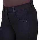 Pantalon d'équitation à fond basanes grip Kae Enfantss QHP Noir