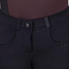 Pantalon d'équitation à fond basanes grip Kae Enfantss QHP Noir