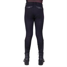 Pantalon d'équitation à fond basanes grip Kae Enfantss QHP Noir