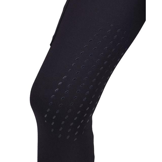Pantalon d'équitation à fond basanes grip Kae Enfantss QHP Noir