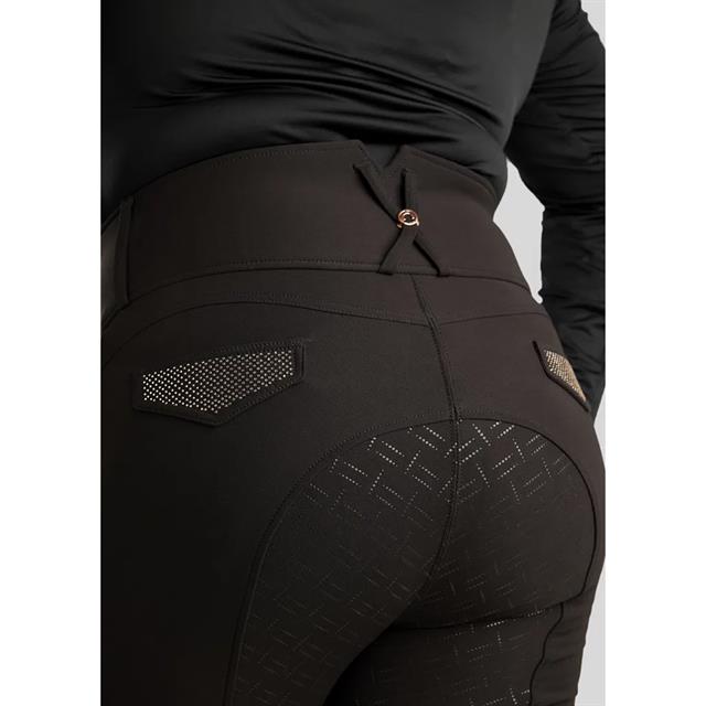 Pantalon d'équitation à fond full-grip Briella Rosegold Montar Noir