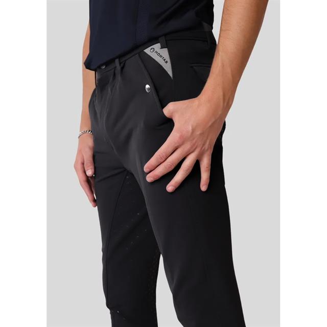 Pantalon d'équitation à fond full grip Gary Montar Noir