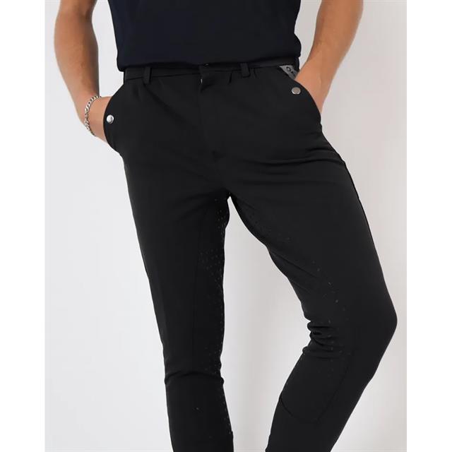Pantalon d'équitation à fond full grip Gary Montar Noir