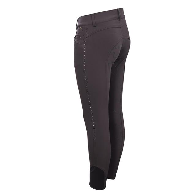 Pantalon d'équitation à fond full-grip LVVanity La Valencio Enfants Gris foncé