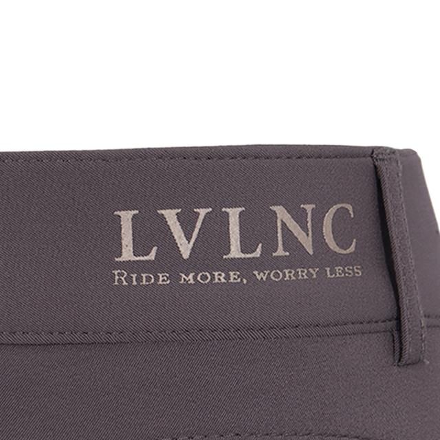 Pantalon d'équitation à fond full-grip LVVanity La Valencio Enfants Gris foncé