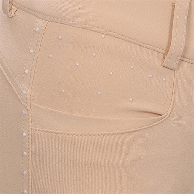 Pantalon d'équitation à fond full-grip LVVanity La Valencio Enfants Jaune clair