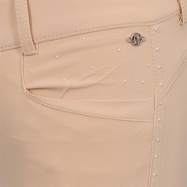 Pantalon d'équitation à fond full-grip LVVanity La Valencio Enfants Jaune clair
