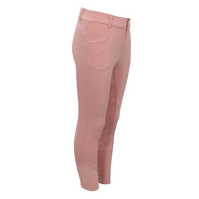 Pantalon d'équitation à fond full-grip LVVanity La Valencio Enfants Rose clair