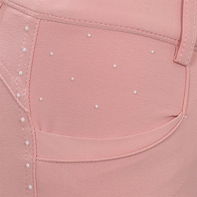 Pantalon d'équitation à fond full-grip LVVanity La Valencio Enfants Rose clair