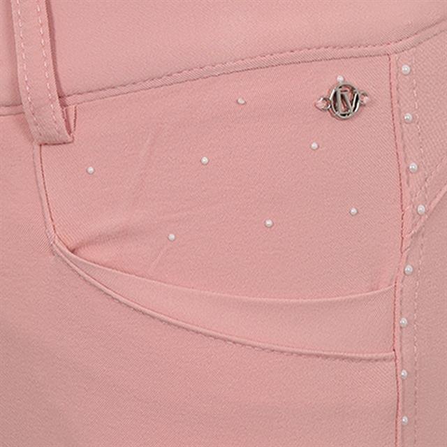Pantalon d'équitation à fond full-grip LVVanity La Valencio Enfants Rose clair