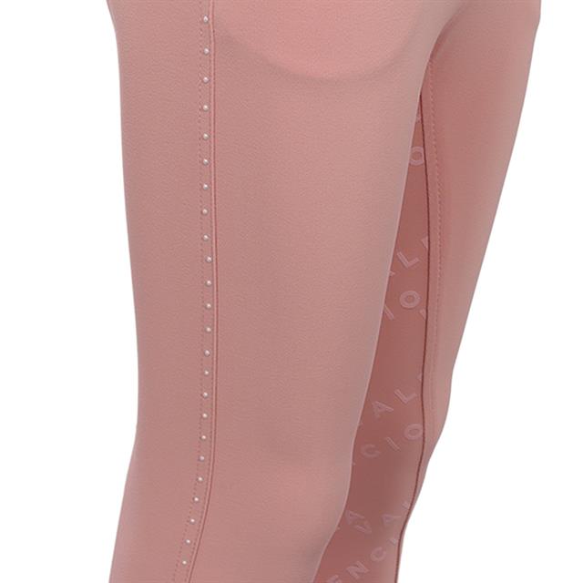 Pantalon d'équitation à fond full-grip LVVanity La Valencio Enfants Rose clair