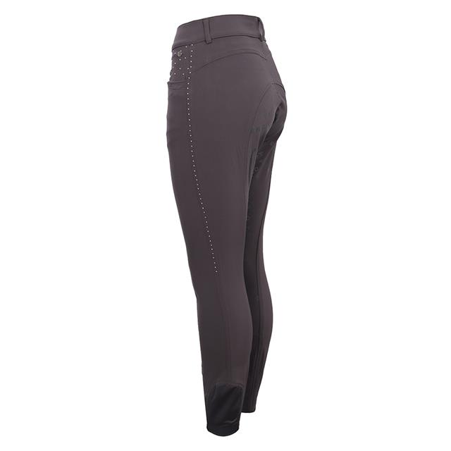 Pantalon d'équitation à fond full-grip LVVanity La Valencio Gris foncé