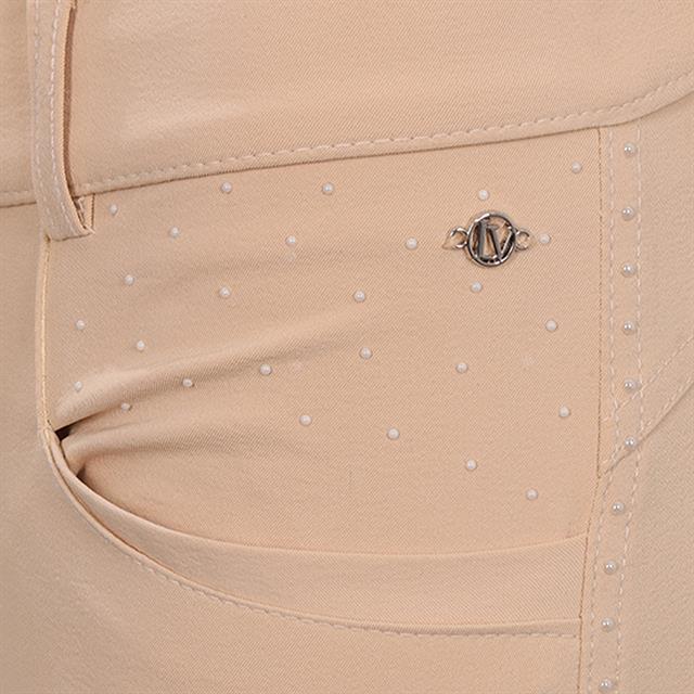 Pantalon d'équitation à fond full-grip LVVanity La Valencio Jaune clair