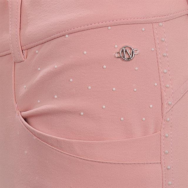 Pantalon d'équitation à fond full-grip LVVanity La Valencio Rose clair
