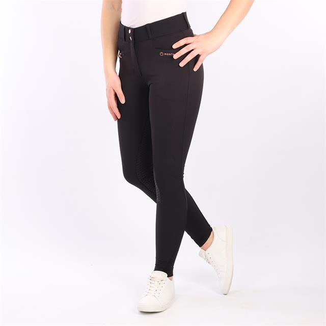 Pantalon d'équitation à fond full grip Molly Montar Noir