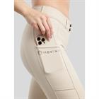 Pantalon d'équitation à fond full-grip MOMegan Yati Phone Pockets Montar Beige