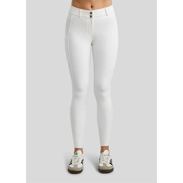 Pantalon d'équitation à fond full-grip MOMegan Yati Phone Pockets Montar Blanc