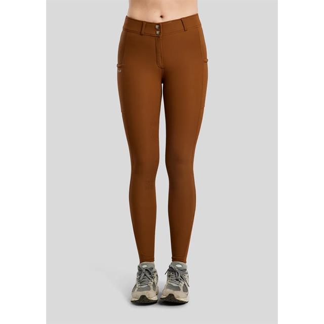 Pantalon d'équitation à fond full-grip MOMegan Yati Phone Pockets Montar Marron