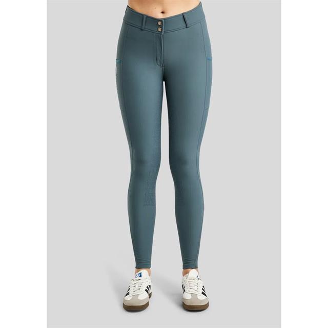 Pantalon d'équitation à fond full-grip MOMegan Yati Phone Pockets Montar MID BLUE