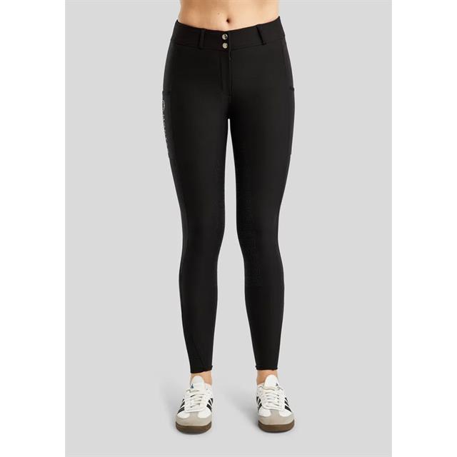 Pantalon d'équitation à fond full-grip MOMegan Yati Phone Pockets Montar Noir