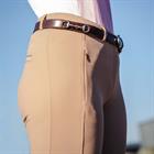 Pantalon d'équitation à fond full grip QNoxx QUUR  Marron clair