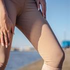Pantalon d'équitation à fond full grip QNoxx QUUR  Marron clair