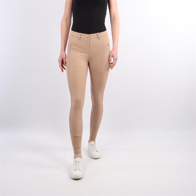 Pantalon d'équitation à fond full grip QNoxx QUUR  Marron clair