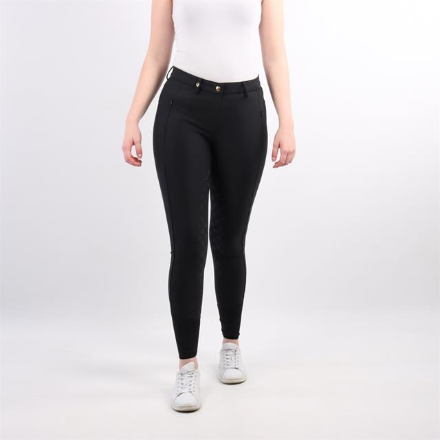 Pantalon d'équitation à fond full grip QNoxx QUUR  Noir