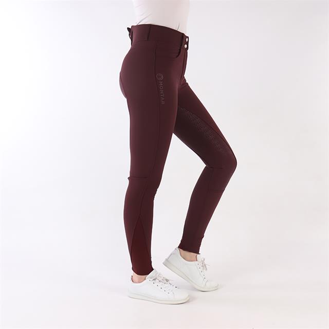 Pantalon d'équitation à fond silicone Highwaist 2.0 Megan Montar Rouge foncé
