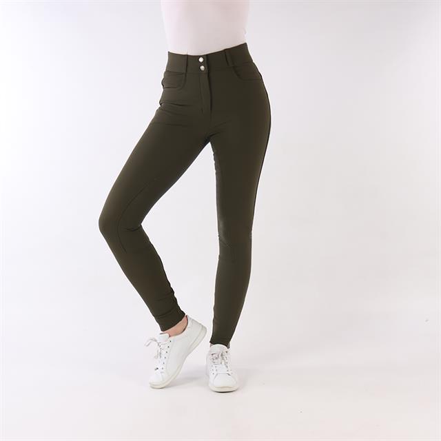 Pantalon d'équitation à fond silicone Highwaist 2.0 Megan Montar Vert foncé
