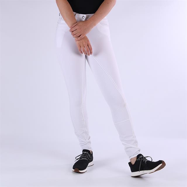 Pantalon D’Equitation Sparkle Full Grip Epplejeck Blanc