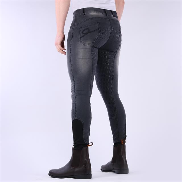 Pantalon D’Équitation Liciano Denim Silicone Hommes Harry's Horse Noir-denim