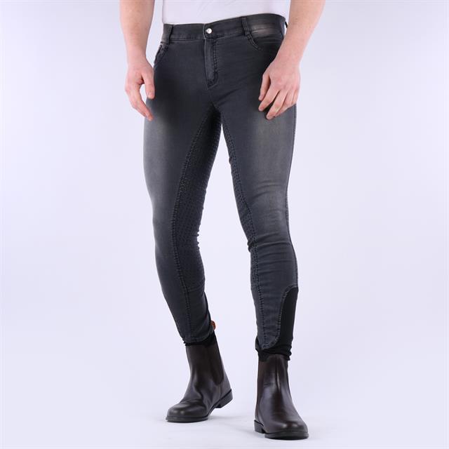 Pantalon D’Équitation Liciano Denim Silicone Hommes Harry's Horse Noir-denim