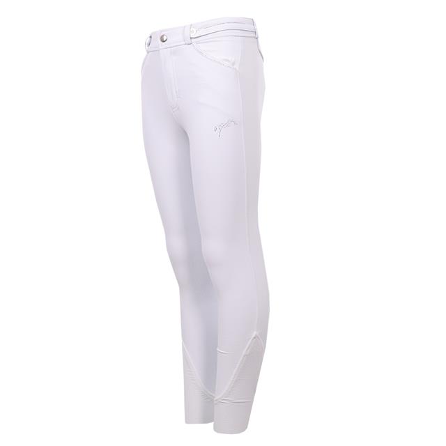 Pantalon d’équitation à basane grip Elegance Eden By Pénélope Enfantss Blanc