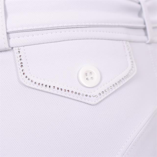 Pantalon d’équitation à basane grip Elegance Eden By Pénélope Enfantss Blanc