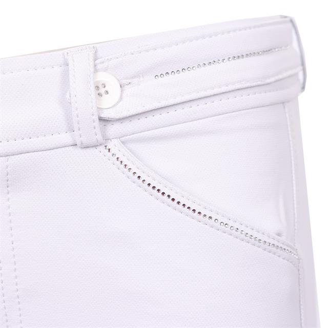 Pantalon d’équitation à basane grip Elegance Eden By Pénélope Enfantss Blanc