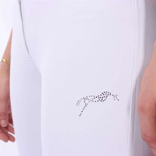 Pantalon d’équitation à basane grip Elegance Pénélope Blanc