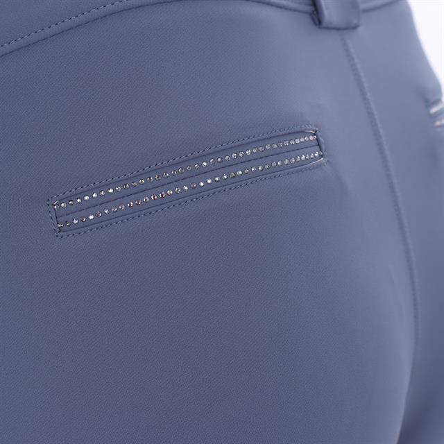 Pantalon d’équitation à basane grip Rocky Stone Pénélope Bleu